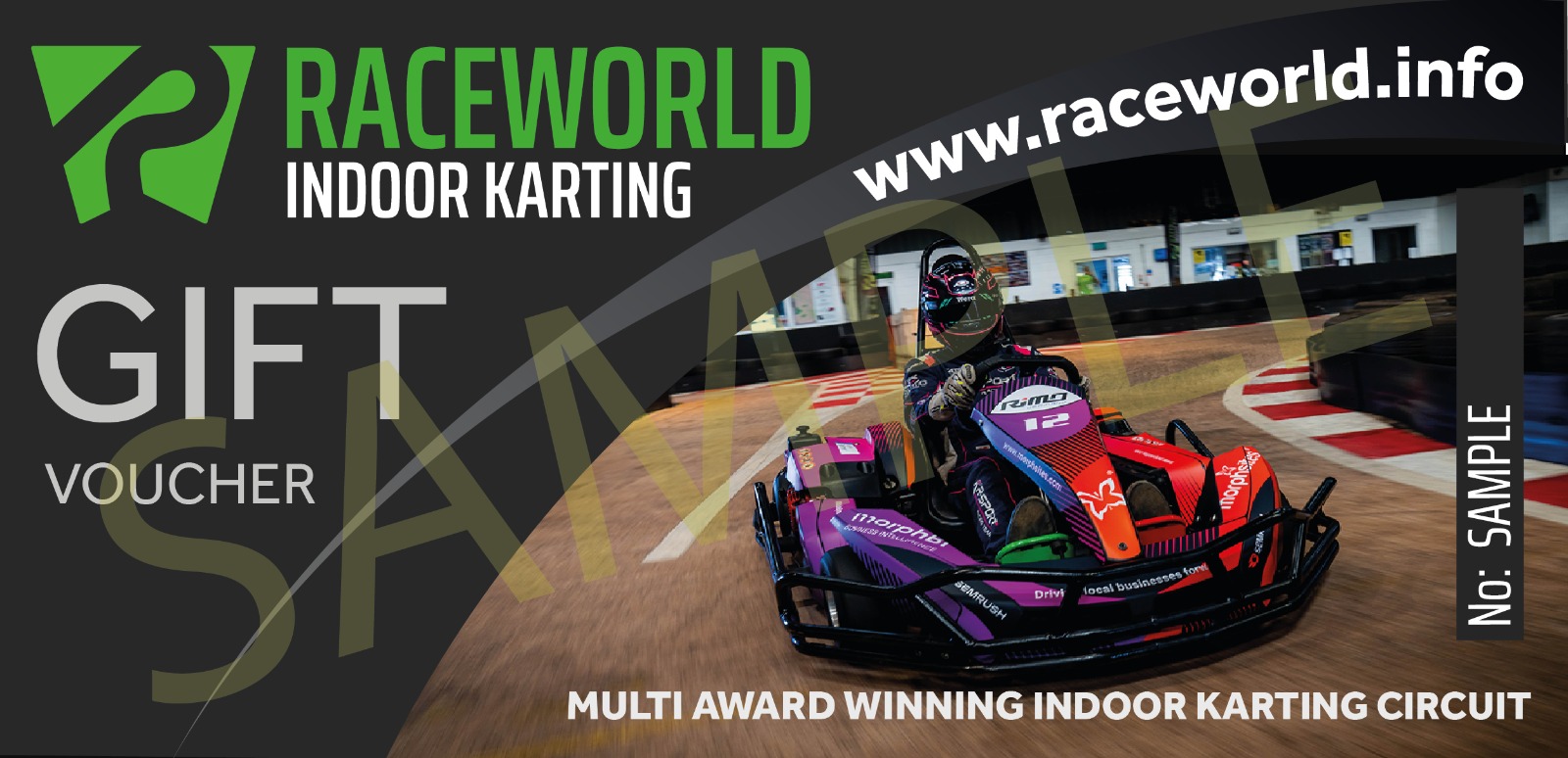 Sample Raceworld gift voucher